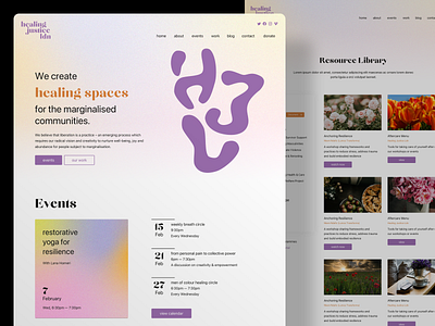Healing Justice London Website Design charity design ui ux web website