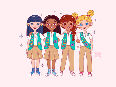 Girls illustration. Doodle character design art artist cartoon character design doodle female friends friendship funny girl girls girly illustration woman