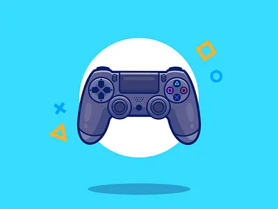 ps4 🎮😻 console control controller digital entertainment gadget game gamepad gamer gaming icon illustration joystick logo play playstation ps4 stick technology video
