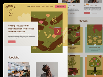 Synergi Website Design charity design ui ux web website