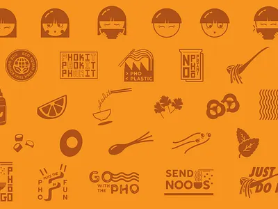 Phokit Icon Set eco eco brand food brand food branding icon design icon set iconography pattern restaurant restaurant branding restaurant logo vector art