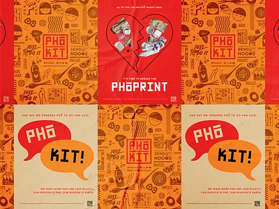 Poster Ads for PhoKit branding branding agency branding and identity eco eco brand food branding food logo food poster pho posters restaurant branding restaurant logo