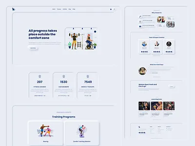 Neumorphism Style Fitness Website Template agency branding fitness graphic design illustration ui ux ux design web template web ui website