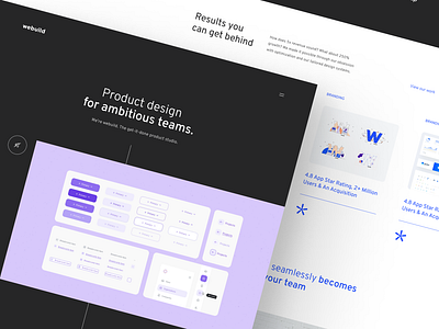 webuild Landing Page product design studio ui ux web design website