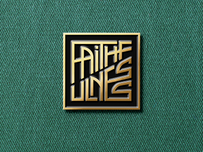 Faithfulness Lettering bible bibleverse enamel enamelpin faithful fruitofthespirit gold lettering mockup sketches square