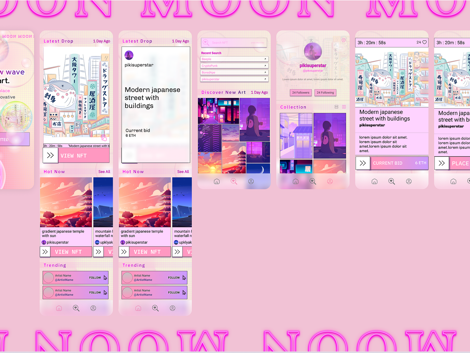 Moon NFT Marketplace Concept by Jaya Todai on Dribbble