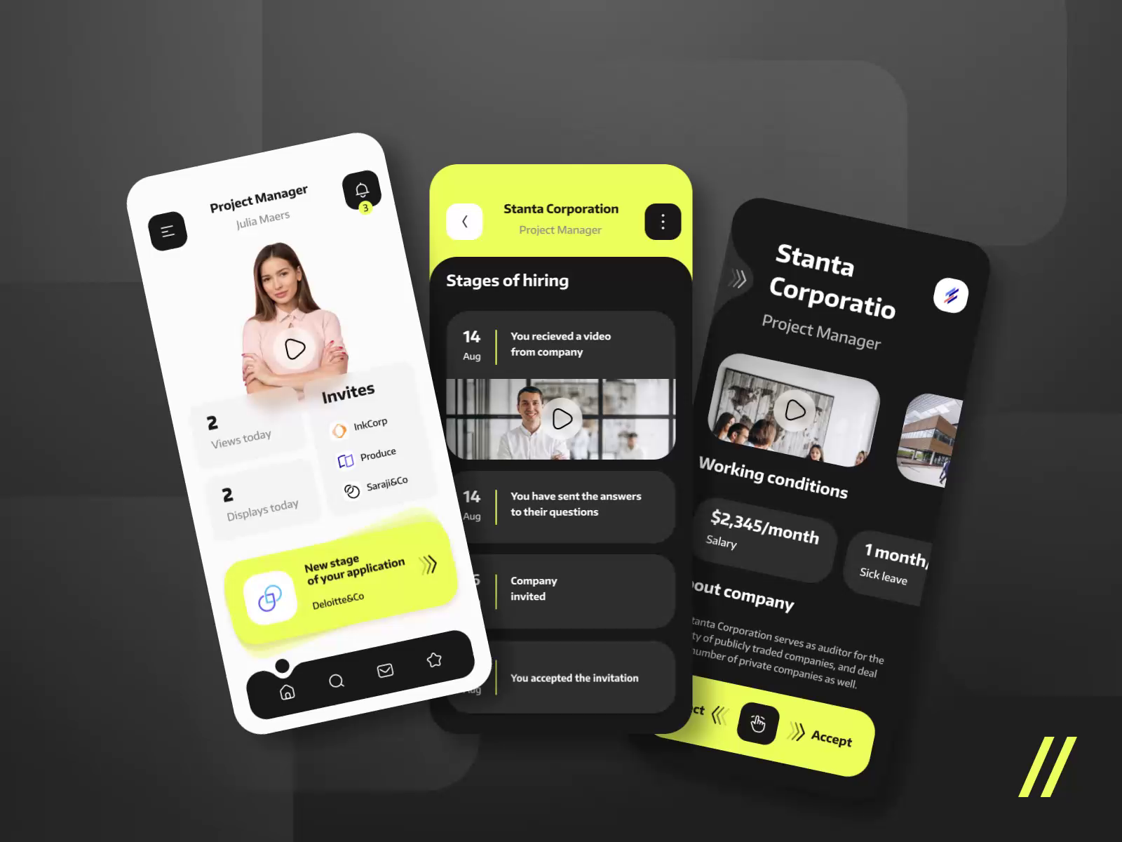 Recruitment App by Kristina Taskaeva for Purrweb UI/UX Agency on Dribbble