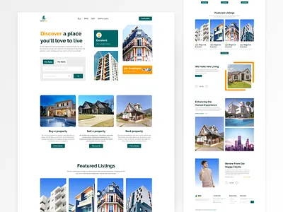 Real Estate Website Design agency apartment broker homepage house housing landingpage property real estate real estate website resident ui design ux design website design
