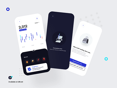 Zone UI Kit - 100+ screens 3d 3d icon app blog blogger design kit design system ios kit minimal mobile news newspaper styleguide ui ui8 ux