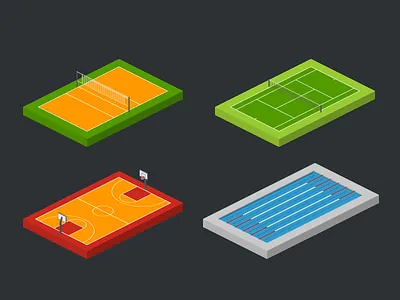 Isometric stadiums 2.5d free icons illustration isometric sport stadium template vector