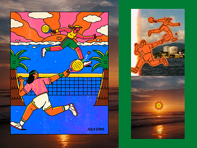 PADEL ACAPULCO acapulco illustration padel pádel sunset