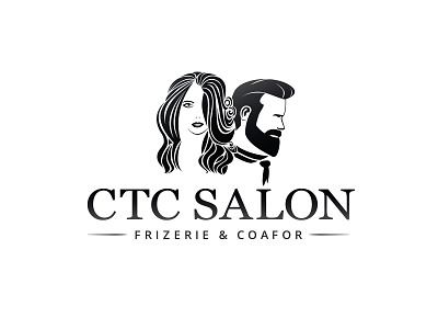 CTC Salon beauty hair salon haircut hairdresser hairstyle logo logodesign salon