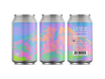 Alpenglow aslan beer beer label bellingham branding can craft beer pnw psychedelic washington