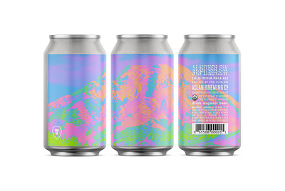 Alpenglow aslan beer beer label bellingham branding can craft beer pnw psychedelic washington