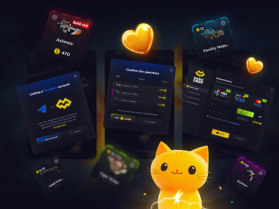 CS:GO - UI Elements betting casino casino cases cs go dashboard gambling gambling cases game ui gaming gaming market igaming lotteries online betting platform development provider slots softswiss sports betting sportsbook virtual poker