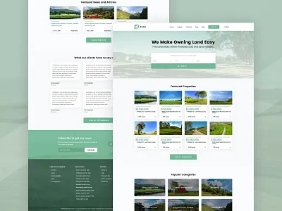 Landing page for Real Estate company design homepage landing properties real estate redesign ui ux web website