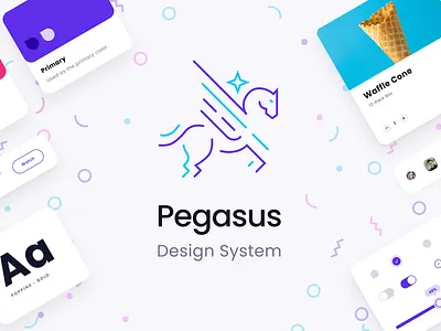 Pegasus Design System app branding clean design design system designops minimal productdesign tools ui ux