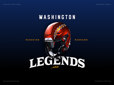 Washington Legends (Redskins Rebrand) affinity designer branding logos rebrand uniforms