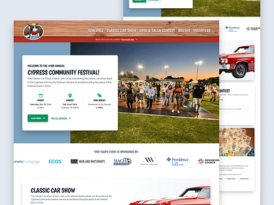 Cypress Community Festival Website Redesign branding design ui web design website