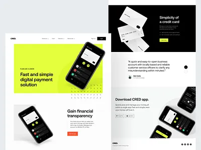 CRED: Landing page exploration credit card creditcard finance finance app fintech fintech app identity design landing page marketing page payments product design product page