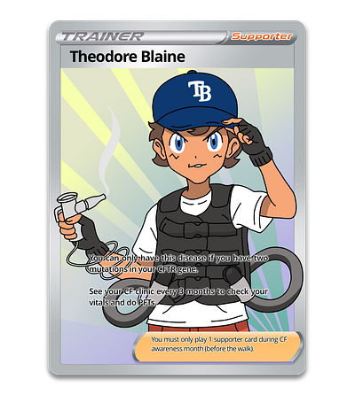 Theomon Card - Front graphic design illustration