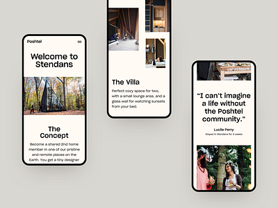 Poshtel - Mobile Explorations corporate design editorial interface minimal platform ui ux web website