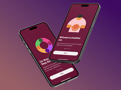 Health Tracking App digital health fitness goal setting health health app health tracking healthcare lifestyle long life maroon color mobile app nutrition relaxation self care sleep user experience user interface weight loss wellbeing wellness