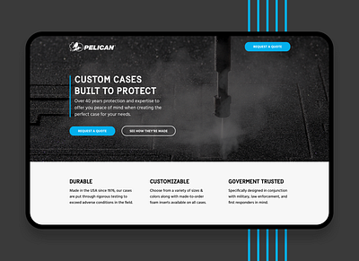 Landing Page | Custom Case Lines aviation commercial cro custom cases first responders industrial landing page law enforcement military ppc ui ux web web design