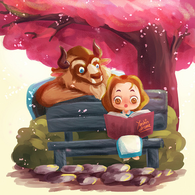 Beasuyty and The Beast cghildren book graphic design illustration