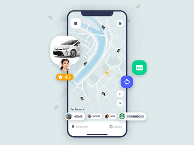 Uber App Concept app appdesigner ui uidesigner ux uxdesigner