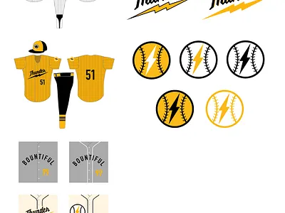 Thunder Baseball Concepts branding design graphic design logo