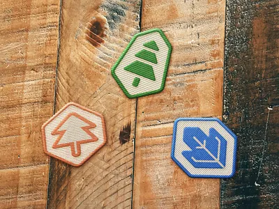 Embroidered tree🌳badges badges embroidered patch graphic design hiking illustration outdoors patches plants rustic tree wilderness
