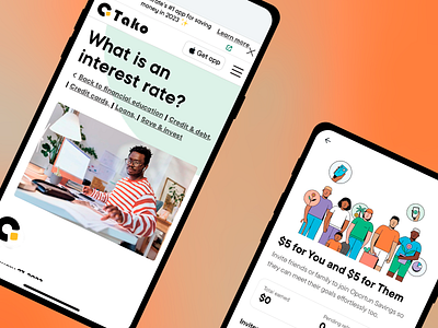 C. Tako - Financial App budgeting credit cards digital banking finance app finance management financial education financial planning fintech intuitive design investing loans mobile app mobile finance modern interface money management saving smart money user interface uxui white theme