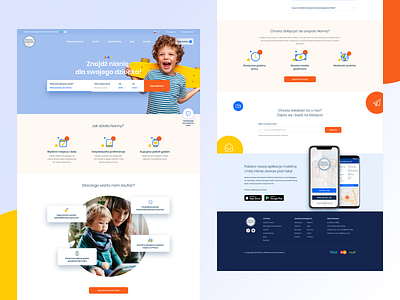 Nanny Homepage babysitting colorful nanny company nanny homepage ui nanny web design web nanny