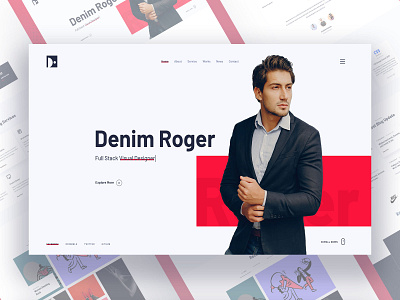 Personal Portfolio CV/Resume Web UI Template agency branding cv landing page minimal minimal portfolio personal portfolio photography portfolio design resume startup vcard vector web design webdesign