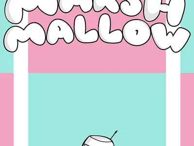MarshMallow design illustration minimal typography