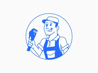 Plumber Jack Logo Mascot character design drawing graphic logo logodesign mascot monogram play plumber