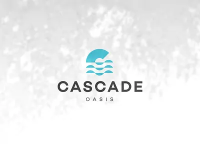 Cascade. 2021. WIP. branding cascade geometric grid letter c logo luxury mark oasis ocean resort spa travel villa waves