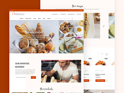 Délifrance Website agence bakery croissant design desktop dnd délifrance ecommerce frozen magento mobile pastry product responsive sketch ui viennoiserie website