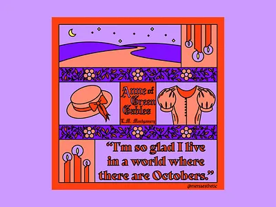 Anne of Green Gables 2020 aesthetics book design collage design design graphic design illustration illustrator october quotes typography vector