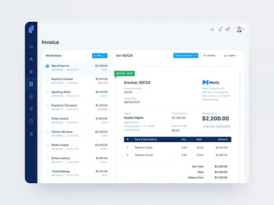 InvoPay Invoice Management System accounts dashboard design dribbble best shot invoice apps invoice design minimal minimalism payment app payment method webapplication webapps