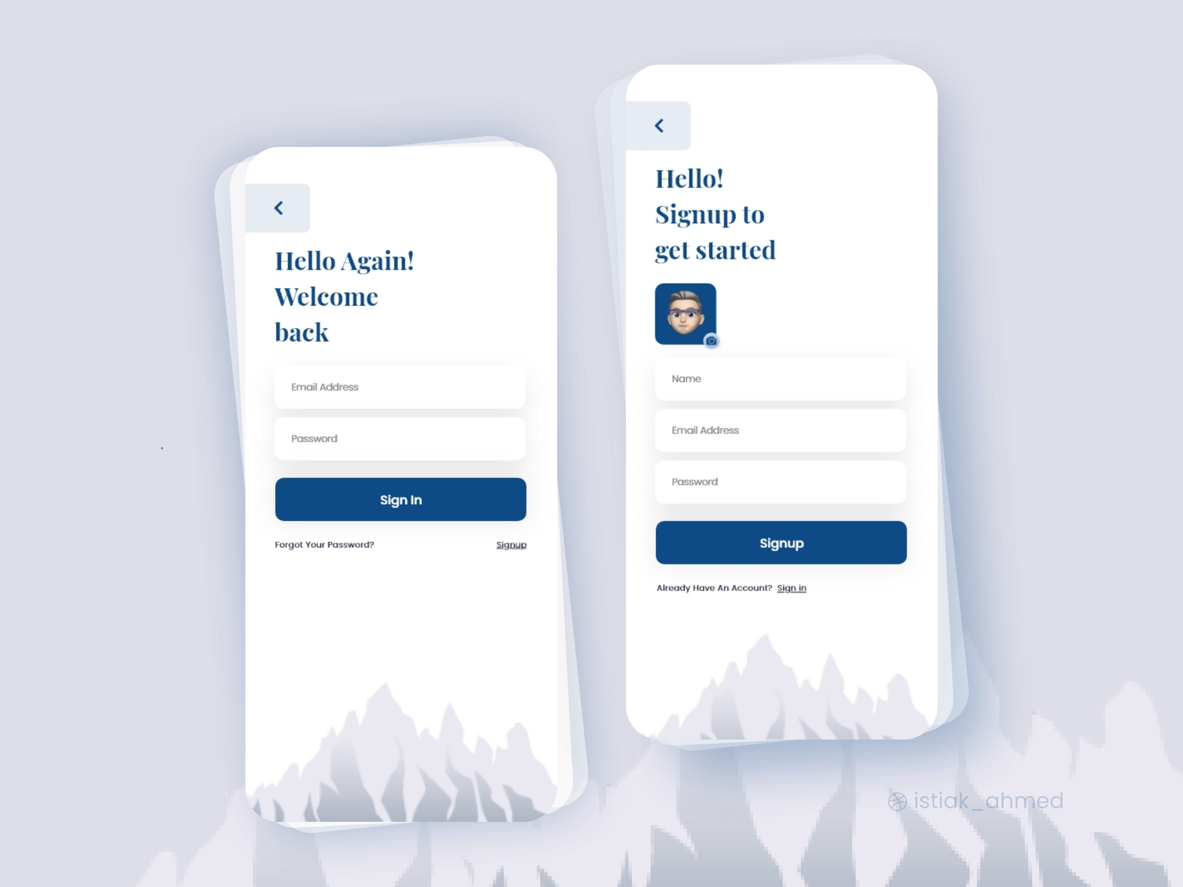 Example of Mobile App UI Design / From 5 Screens