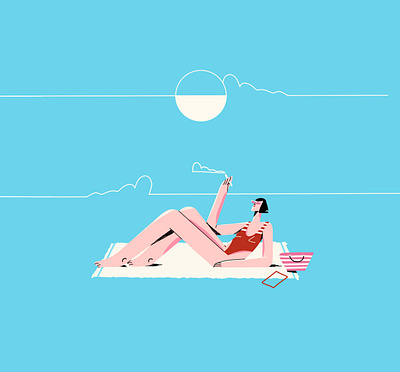 Summer Bums - personal project character character design colourful illustration procreate summer illustration vector illustration