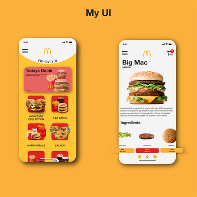 Mc Delivery app Reimagined adobe app design creative illustrator mcdonalds mobile ui uiux