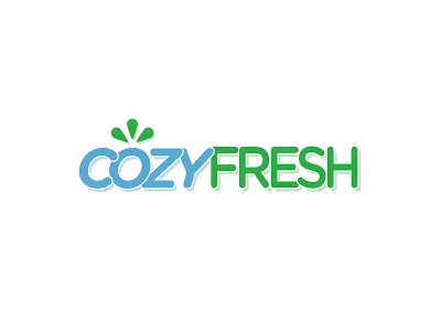 Cozy Fre branding business cleaning logo cozy logo fresh logo identity indiana letterart lettering lettering logo logo design roundtype services logo