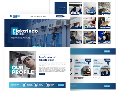 Elektrindo Pendingin - Electronic Service Solution Website branding graphic design ui ux