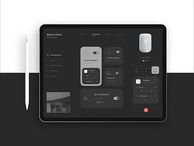 Smart Home App Case Study adobe xd app clean dark ui design figma flat ipad iphone minimal mobile ui mockup product design research smart home ui ui ux ui design ux ux design