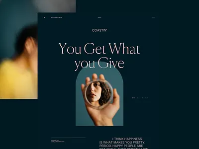 N° 03 You Get What You Give concept layout layoutdesign typography web website