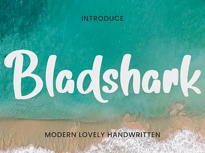 Bladshark is a casual handwritten font ligature font