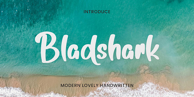 Bladshark is a casual handwritten font ligature font